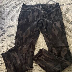 DKNY Camouflage Skinny Jeans - Black and Brown
